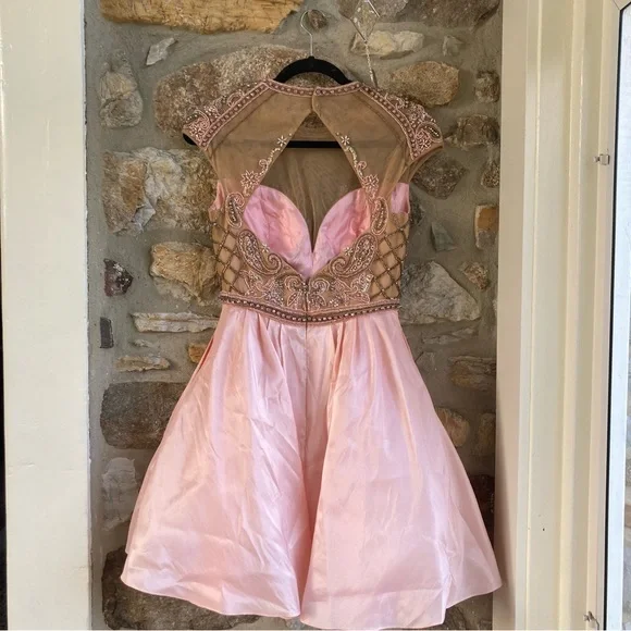 Sherri Hill Illusion Beaded Cupcake Dress Pageant Prom Homecoming 50429 $550 - Picture 5 of 10